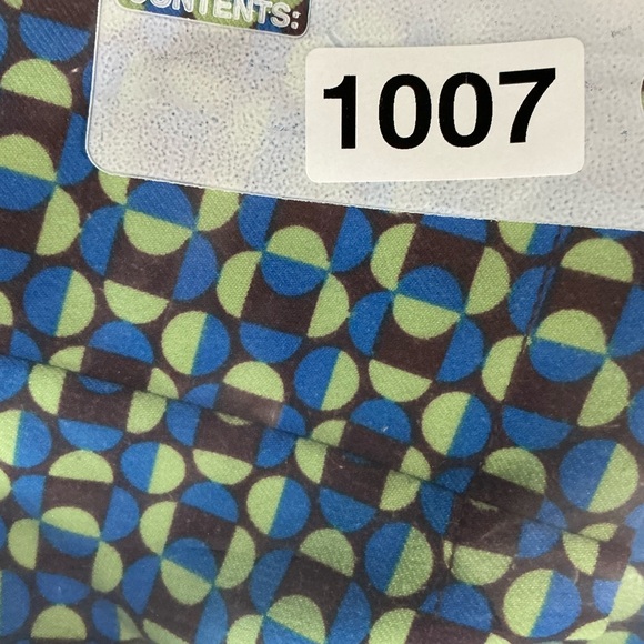 Geometric Patterned Blue and Yellow Skirt with button front - Picture 9 of 9